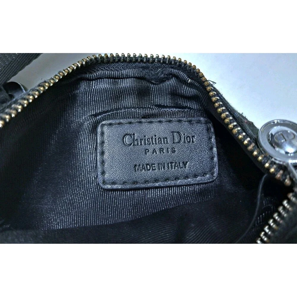 Mens Saddle Bag Black Oblique Jacquard Crossbody Logo Print